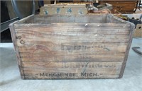 MENOMINEE, MARINETTE BREWING CO WOODEN CRATE