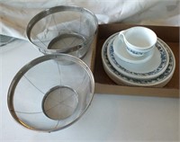 STRAINERS AND CORELLE DISHES