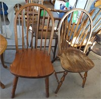 TWO WOODEN CHAIRS