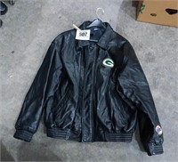 Cool, leather Packer jacket sz XL