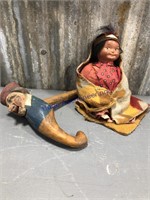 Skookum doll, wood-carved man