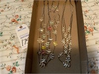 Necklaces and earrings