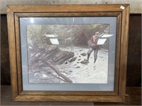 Fishing framed print