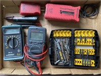 Electrical testers, assorted bits