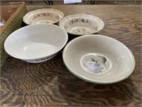 Decorative bowls, candle warmers, salad shooter,