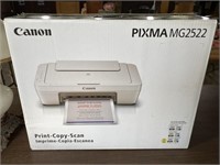 Canon print-scan-copy and table lamp