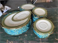 Franciscan antique green plates and saucers