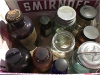Ball jar, apothecary bottles