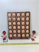 MLB Art and Two Indians bobble heads