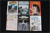(6) 1970’s issues of “National Lampoon” magazines