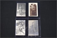 (4) WWI German soldier RPPC’s/postcards