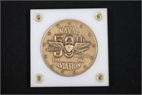 1961 50th Anniversary of Naval Aviation bronze tab
