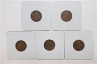 (5) 1922-D Lincoln cents (better date)