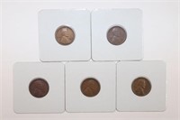 (5) 1922-D Lincoln cents (better date)