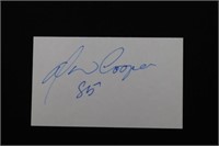 1985 rock star “Alice Cooper” autograph on index