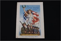 1939 U.S. Army mini-poster for recruitment (9” x
