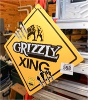 Grizzly Xing sign 32" x 32"
