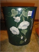 Metal painted trash can (14")