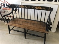 Wooden hall bench