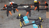 6 new-unused bar clamps and Chicago Electric
