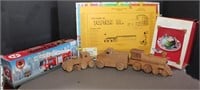 Game of Topton, PA; Texaco Fire truck; wdn toys;