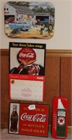 Coca-Cola Collectibles on wall: lg framed print;