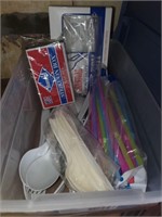 Plastic Serving Pieces, Straws, Matches