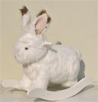 New Plush "Artic Hare" Child's Sit On Rocking Toy