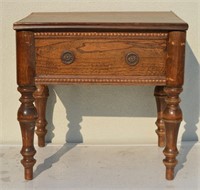 Small Antique Lift Top Side Table / Cabinet