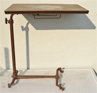 Antique (Cast Iron Base) Rolling Bedside Table