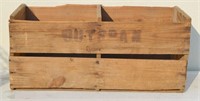 Vintage Wood Divided Fruit Crate - 12"h x 26"l