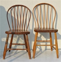 2 pcs Antique Hoop Back Rustic Chairs