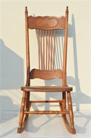 Antique Pressback Nursing Rocking Chair