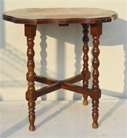 Small Vintage Wood Side Table - 18.5"h x 19"l x 16