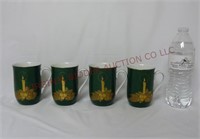 Vintage Otagiri Christmas Candle Mugs ~ Set of 4