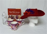 Red Hat Society Cookbook, Mugs & Red Hat