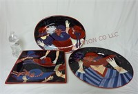 Susan Winget "Red Hat Society" Serving Trays ~ 3
