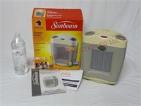 Sunbeam Ceramic Heater w/ Box ~ Powers On