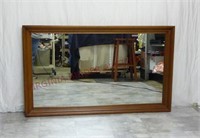 Mid Century Solid Wood Framed Mirror ~ 55"x33"