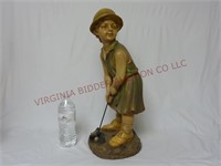 Golfing Girl Resin 21" Statue ~ Minor Damage