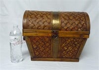 Woven Chest w/ Metal Accents & Handles