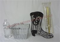 Metal Basket, Metal Boot & Tie/Scarf Rack