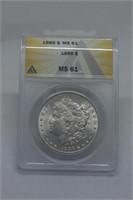 1886 Morgan Dollar MS61