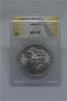 1883 o Morgan Dollar MS63