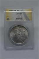 1885 o Norgan Dollar MS62