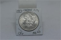 1883 cc Morgan Dollar MS63