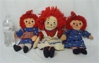 Raggedy Ann Dolls ~ 3 ~ Playskool & Handmade