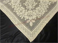 Vintage Tablecloth ~ Cream Color ~ 60'x72"