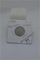 1886 Key Date V Nickel