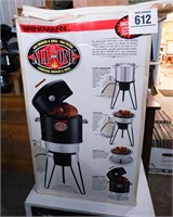 Charcoal/gas smoker, grill &fryer in one-NEW!